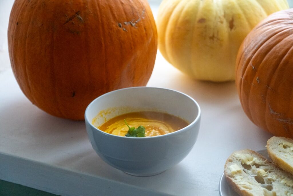 Photo cream pumpkin soup